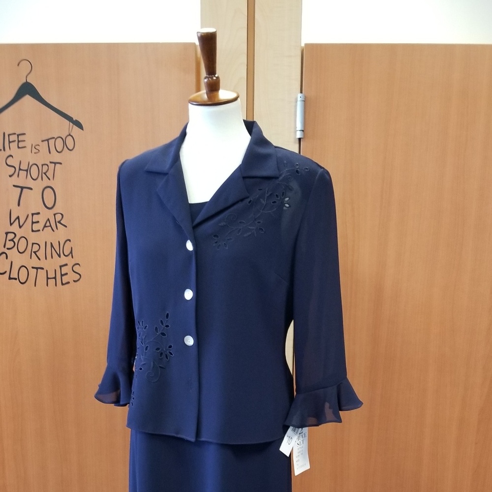 2 peice navy dress
